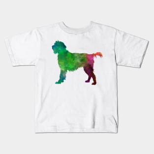 Wirehaired Pointing Griffon Korthals in watercolor Kids T-Shirt